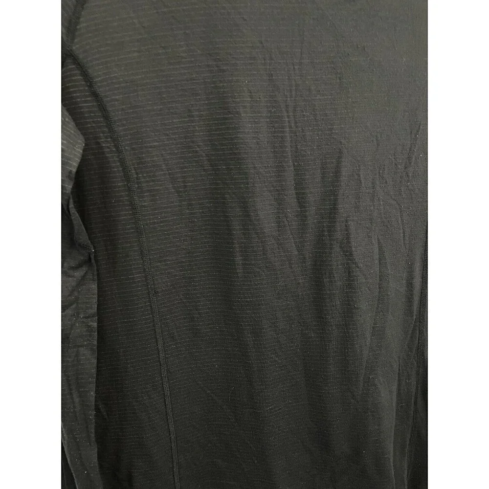 Lululemon Athletica Long Sleeve T Shirt Striped Women 6 Black
